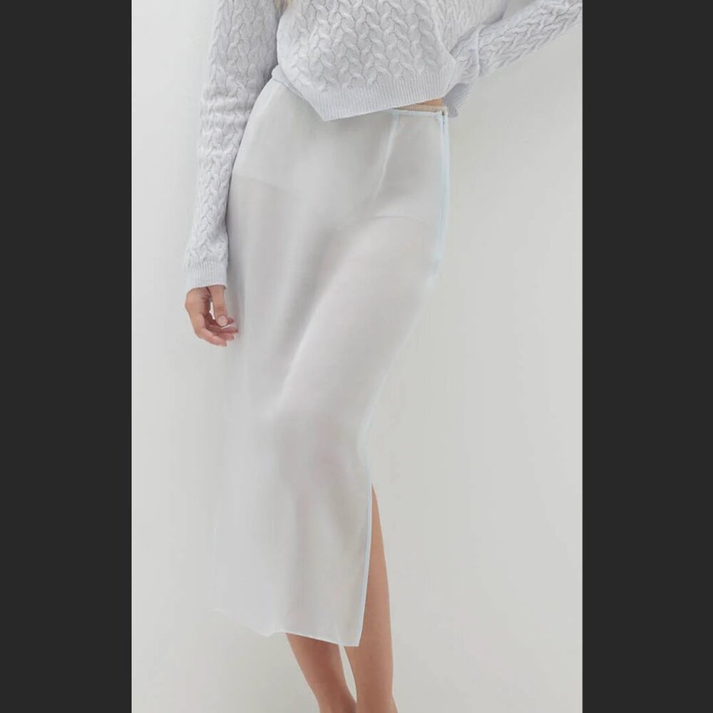 [NEW w/ TAGS] NAKED CASHMERE Marissa Silk Organza Midi Skirt